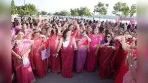 Pink-clad women walk for breast cancer awareness