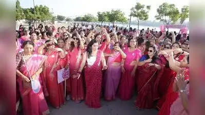 Pink-clad women walk for breast cancer awareness