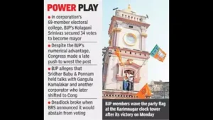 BJP clinches Karimnagar mayor post after BRS abstention ends deadlock