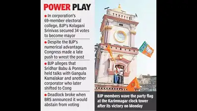 BJP clinches Karimnagar mayor post after BRS abstention ends deadlock