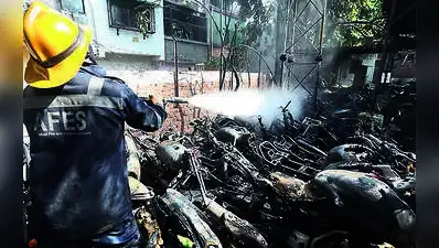 A major fire broke out behind Danilimda police station on Friday afternoon, damaging more than