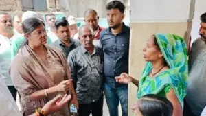 Nashik mayor Himgauri Aher talks to residents during her visit: The wider industry impact