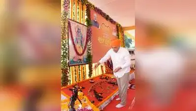 After the shastrapujan, Gujarat CM Bhupendra Patel addressed security personnel