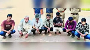 Police arrested seven Darbar men from Bhuval village