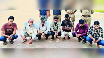 Police arrested seven Darbar men from Bhuval village