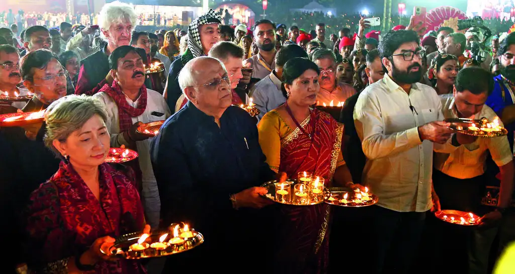 As Ahmedabad twirled into Navratri ’s opening night on Sunday, the city’s most popular garba
