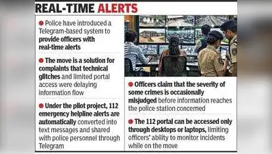 The city crime branch has introduced a Telegram-based system to ensure police officers receive