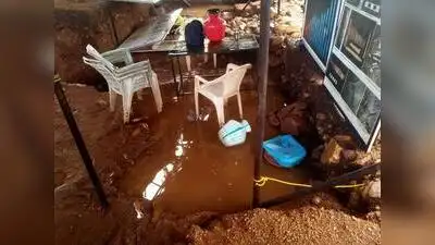 Recent showers in the Srivaikuntam region have led to rainwater entering excavated trenches