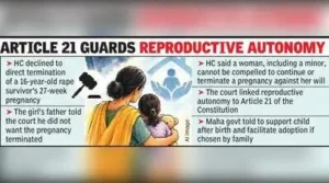 HC declined to direct termination of a 16-year-old rape survivor’s 27-week pregnancy The court