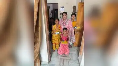 Little Saraswatis deified with gifts of learning aids