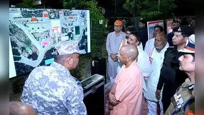 Chief Minister Yogi Adityanath inspected arrangements at Varanasi’s Namo Ghat on Wednesday