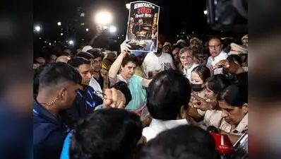 Congress leader Priyanka Gandhi Vadra, INDIA bloc MPs and other opposition leaders hold