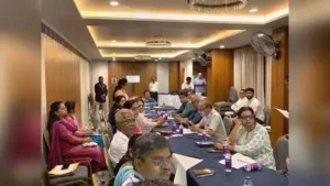 Gorhe chaired a meeting with Kolhapur district officials on Wednesday to review