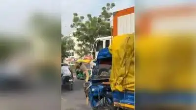 Cop throws bricks at truck, may confronts action