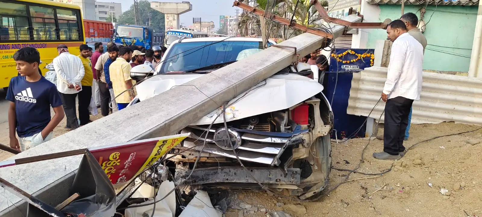 Two people, Sai Shiva (30) and his wife Meghana (28), were injured after an SUV allegedly