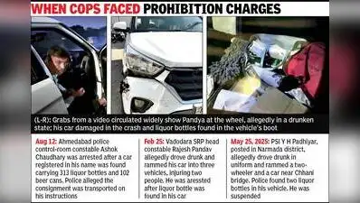 A traffic police sub-inspector, allegedly driving under the influence of alcohol, crashed