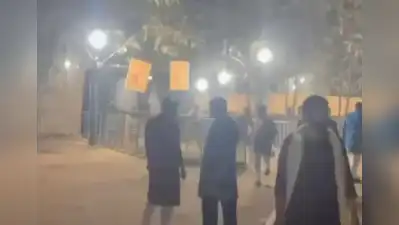 Video grab of bouncers attacking revellers with swords, sticks and chains at garba venue