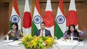 21, 2026, Gujarat Deputy Chief Minister Harsh Sanghavi during a meeting with Japan’s Marubeni