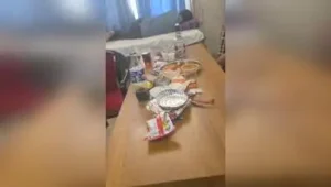 A still from the video showing the alleged liquor party