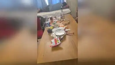 A still from the video showing the alleged liquor party