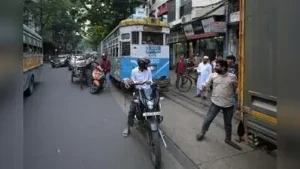 Trams often receives stranded due to illegal parking on tracks