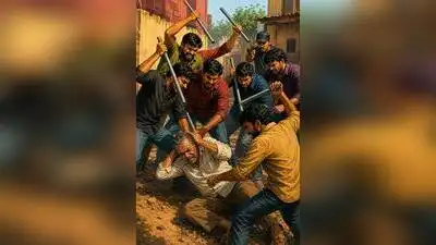 A 50-year-old farmer was shot in the right leg after a dispute over a sound system at a garba