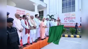 Chief Minister Yogi Adityanath here on Monday flagged off an awareness rally under the sixth