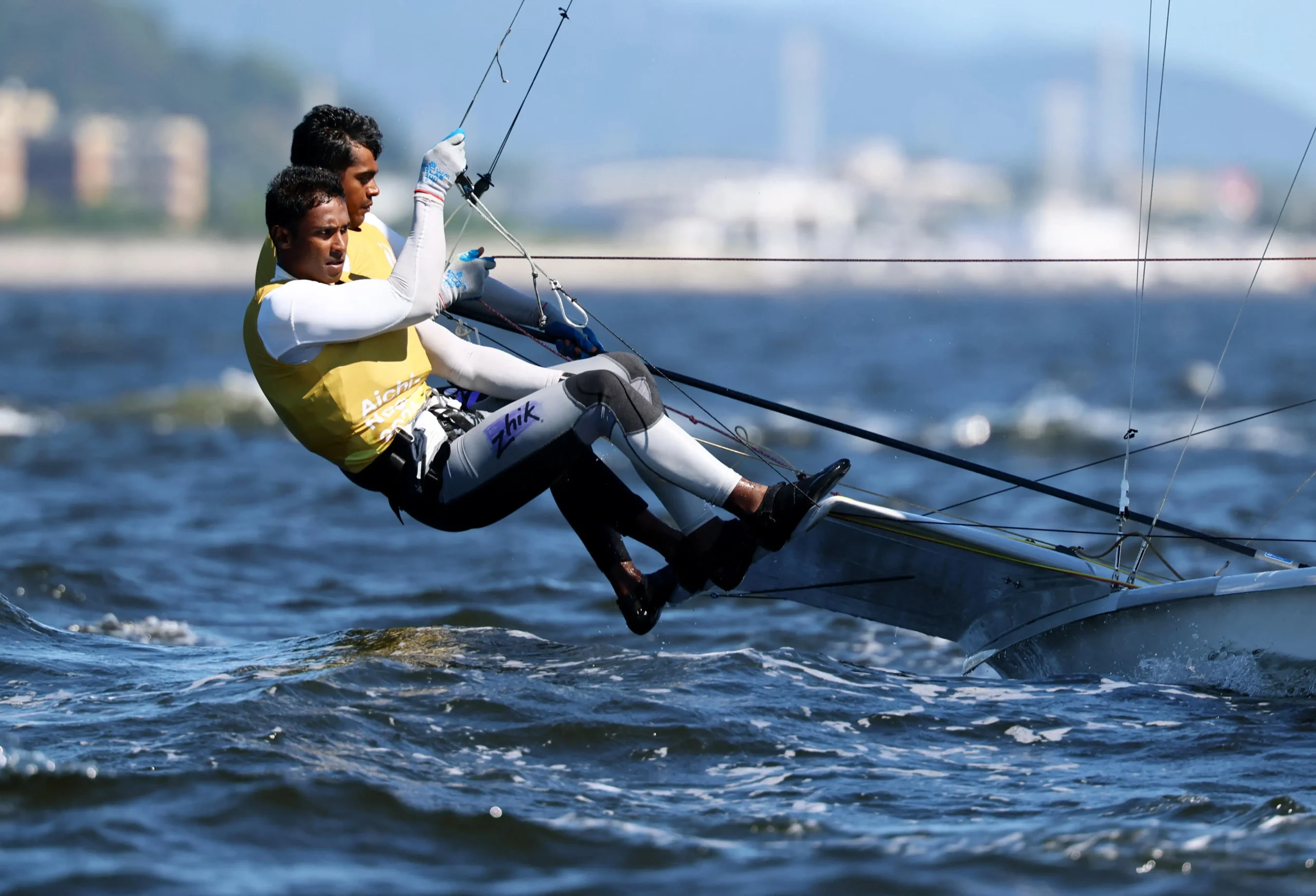 Havildar Prince Noble (right) and his cousin, Naik Manu Francis, won silver in the men’s skiff