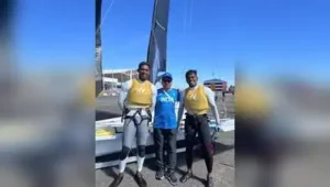 Havildar Prince Noble (right) and his cousin, Naik Manu Francis, won silver in the men’s skiff