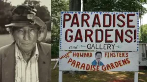 Finster also built an outdoor art environment called Paradise Garden at his home in Pennville