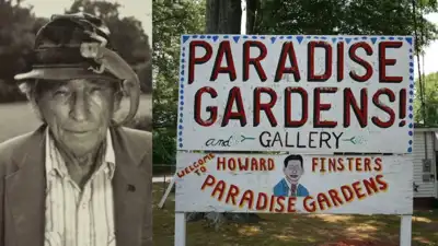 Finster also built an outdoor art environment called Paradise Garden at his home in Pennville