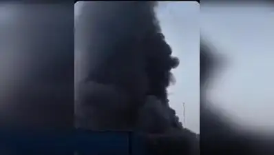 Massive fire broke out at Singhal Industries in Santej, Gujarat Firefighting operations were