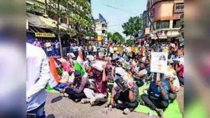 Their protest comes amid the controversy surrounding the Drug Inspector examination paper leak