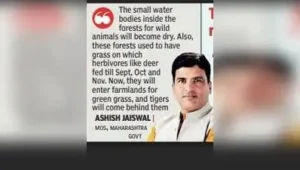“The small water bodies inside the forests for wild animals will become dry