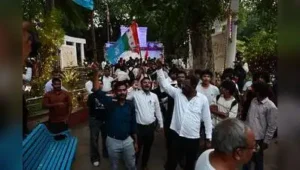 Nagpur: Lawyers staged protests outside the District Court and at Samvidhan Chowk