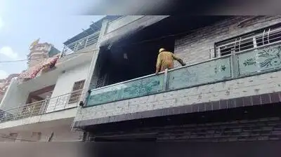 A fire broke out at an advocate’s residence in Amrapali Vihar, Sainik Nagar