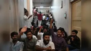 Girls' hostel inmates siege LU VC's office over suspected food poisoning