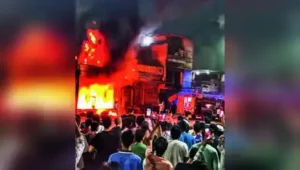 The fire caused extensive damage to decoration material and other goods stored in the shop