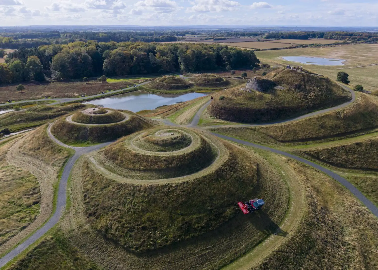 New drone images have captured the scale of the “Lady of the North”, a vast land sculpture