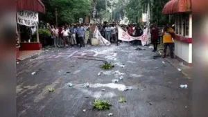 Bottles thrown by a right-wing group lie on SRFTI campus on Sunday: The wider industry impact