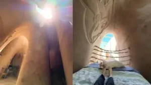 He began work on a cave home for Liz Neymark, who was diagnosed with advanced melanoma
