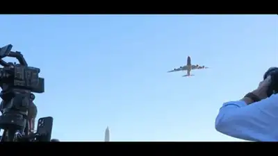 Air Force One made an extremely low-altitude flyover sending some residents into panic