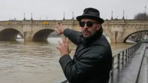French street artist JR, nicknamed the French Banksy, has covered the seventeenth-century Pont