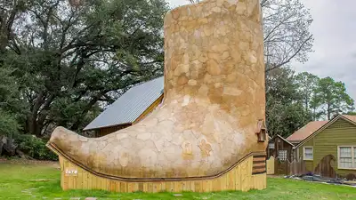 Texas has a 35-foot cowboy boot house with two bedrooms, a rooftop deck and a $1,200 monthly rent
