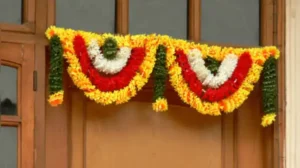 “Create a coordinated Navratri entrance decoration for a modern Indian home — AI prompt to try