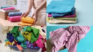 Old cotton clothes, the kind sitting at the back of a cupboard with a stretched-out collar