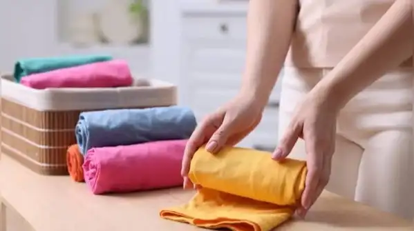 Old cotton clothes, the kind sitting at the back of a cupboard with a stretched-out collar