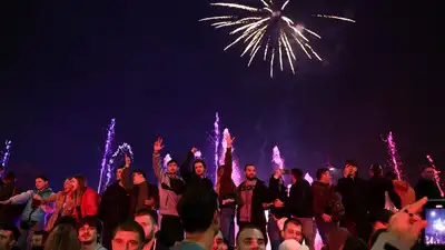 File photo: Supporters of the electoral list "Student List - Students victory" celebrate