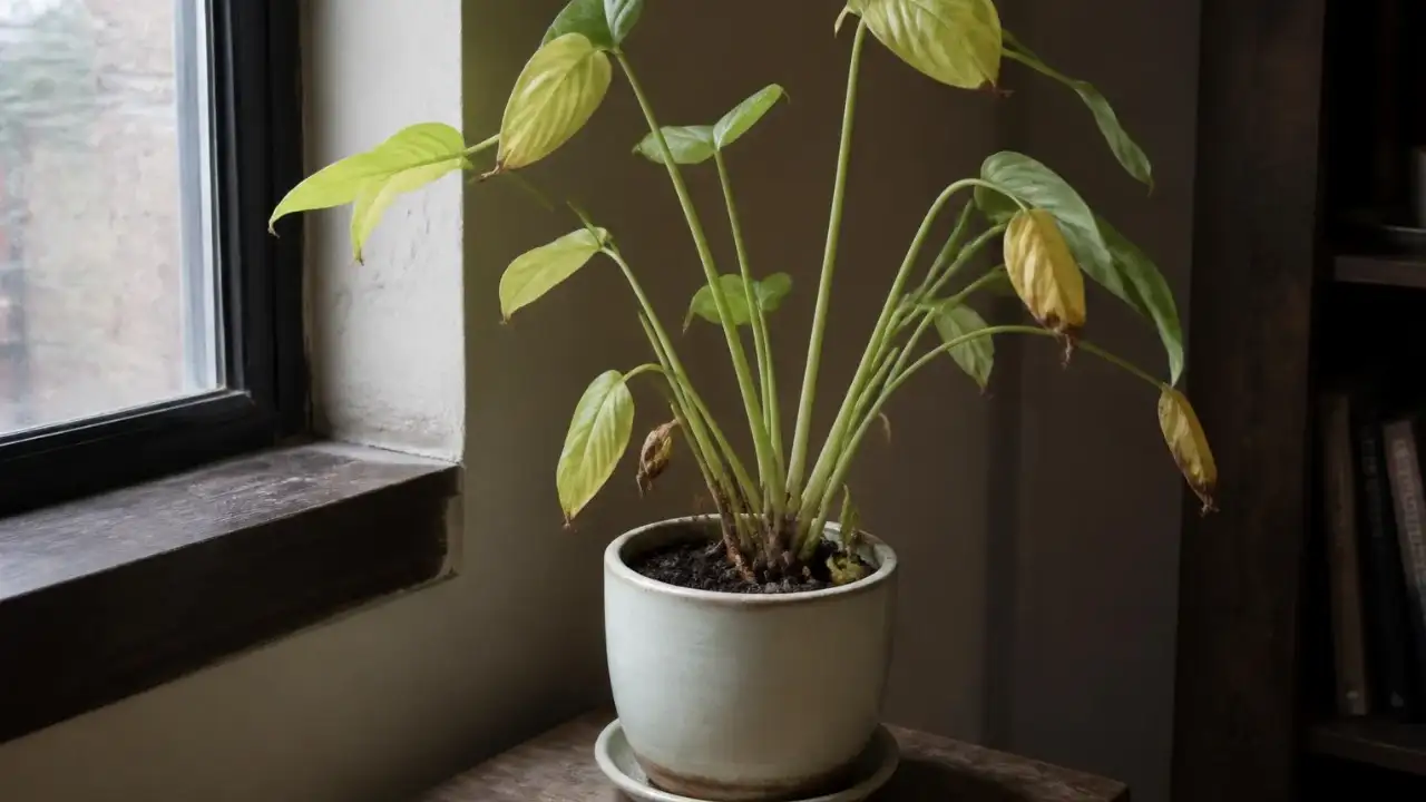 Often misunderstood, light deficiency is a common reason for plant’s leaves getting yellow