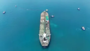 Five Indian nationals aboard a Kuwait-flagged crude oil tanker were safely rescued